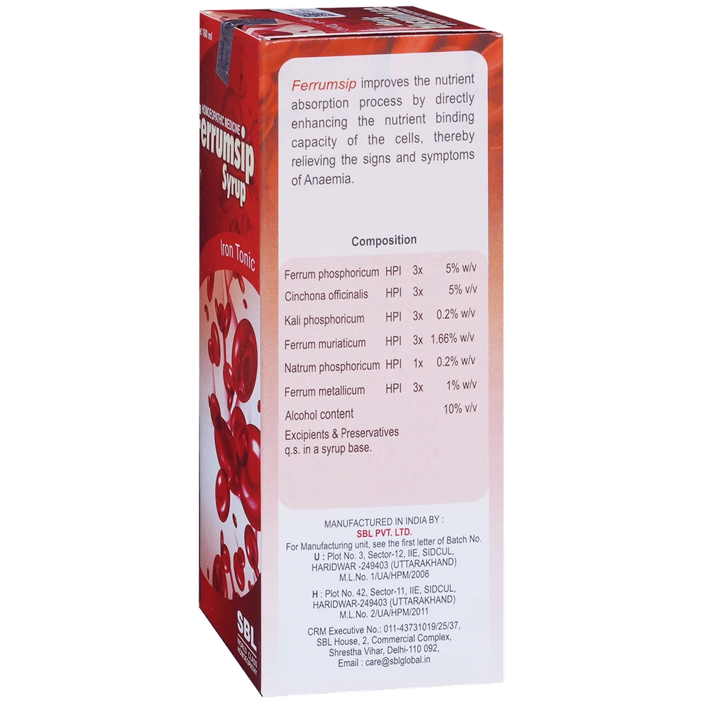 SBL Ferrumsip Syrup bottle of 180 ml Syrup SBL Ferrumsip Syrup bottle of 180 ml Syrup