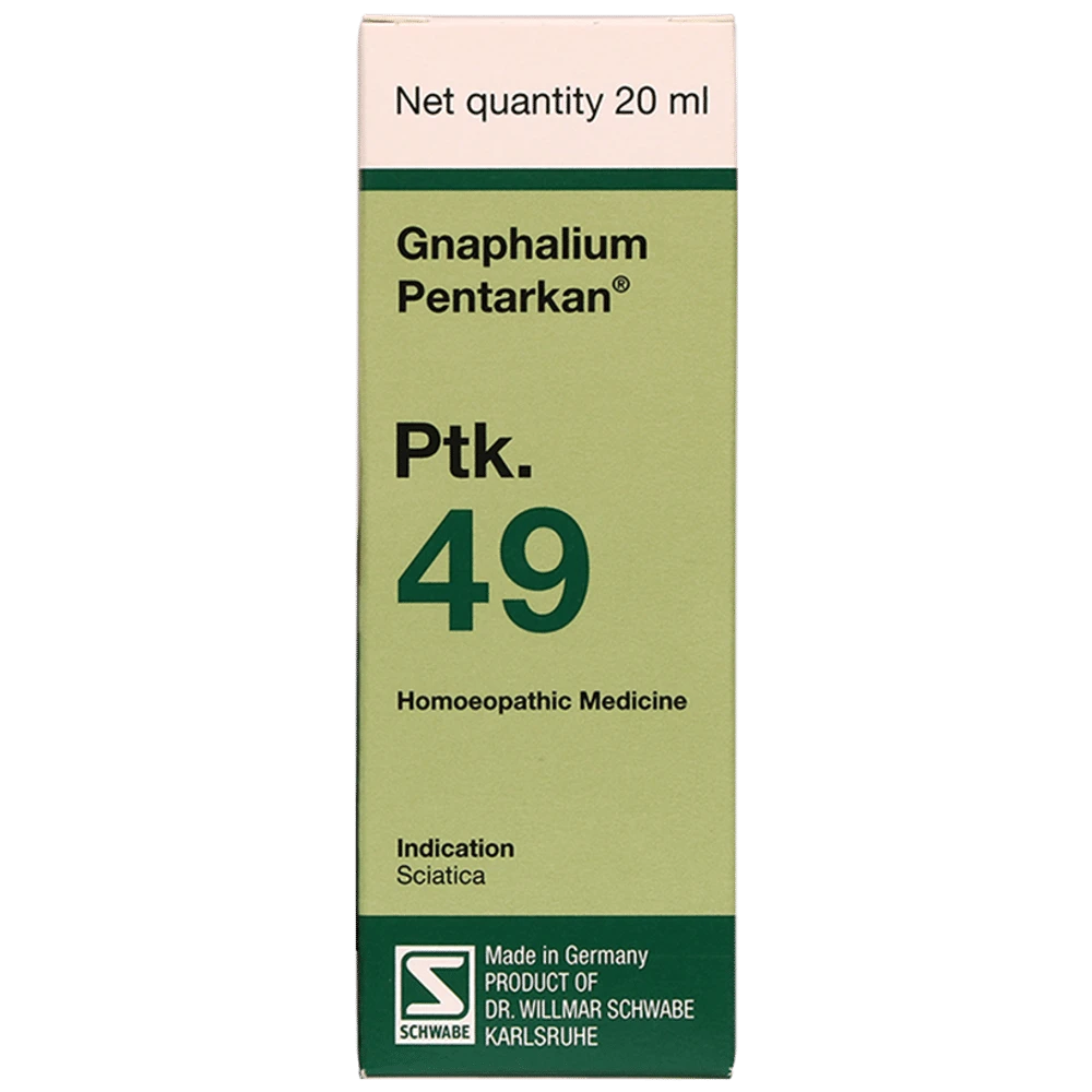 Dr Willmar Schwabe Germany Gnaphalium Pentarkan Ptk. 49 Drop bottle of 20 ml Drop