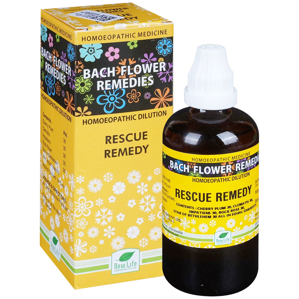 New Life Bach Flower Rescue Remedy 30 bottle of 100 ml Dilution