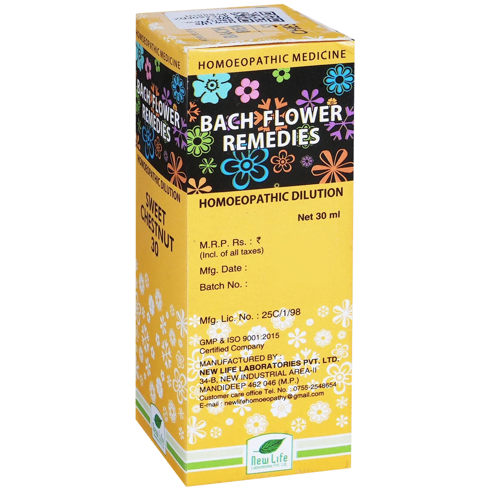 New Life Bach Flower Sweet Chestnut 30 bottle of 30 ml Dilution