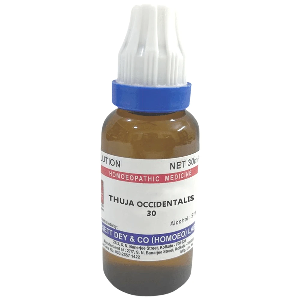 Sett Dey Thuja Occidentalis Dilution 30 bottle of 30 ml Dilution