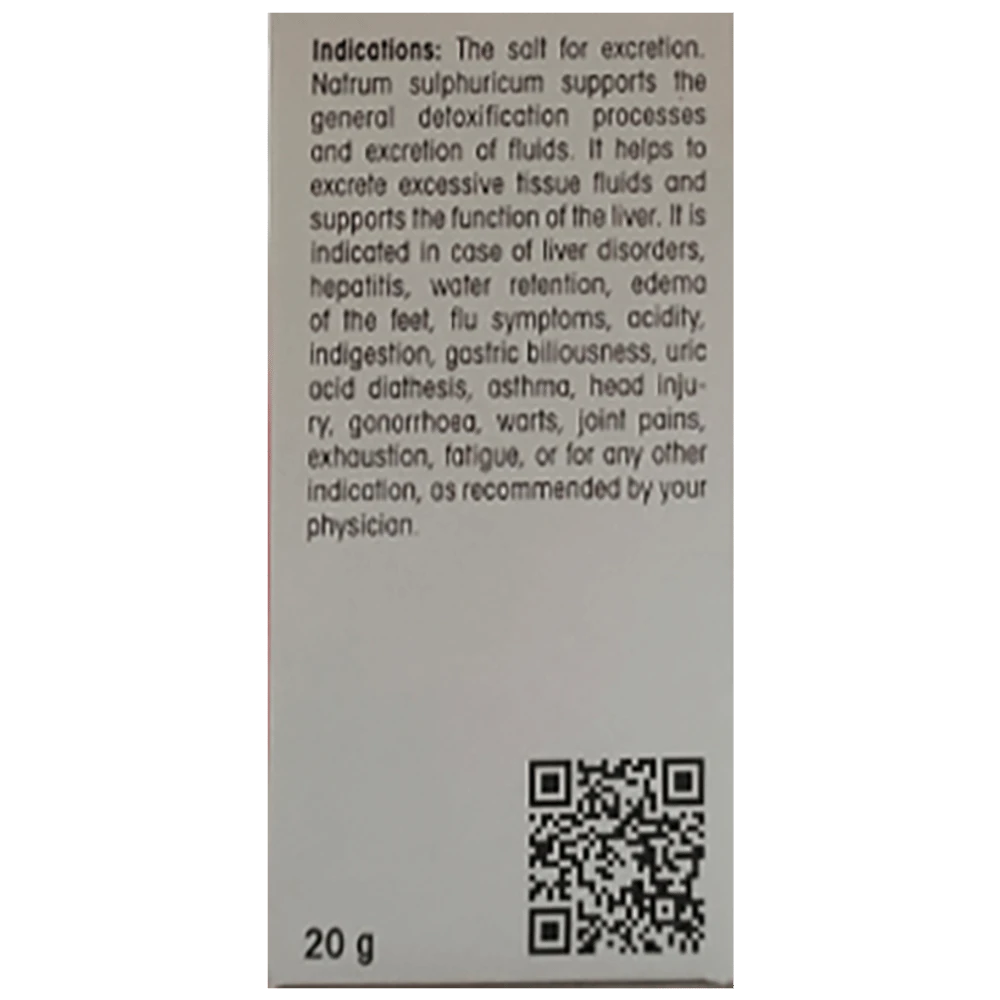 Dr Reckeweg Natrum sulphuricum Biochemic Tablet 12X bottle of 20 gm Biochemic Tablet Dr Reckeweg Natrum sulphuricum Biochemic Tablet 12X bottle of 20 gm Biochemic Tablet