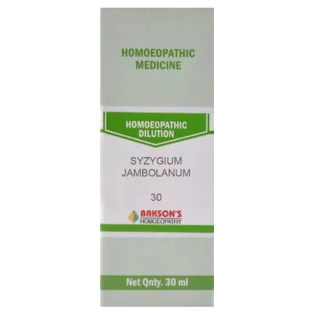 Bakson's Homeopathy Syzygium Jambolanum Dilution 30 bottle of 30 ml Dilution Bakson's Homeopathy Syzygium Jambolanum Dilution 30 bottle of 30 ml Dilution