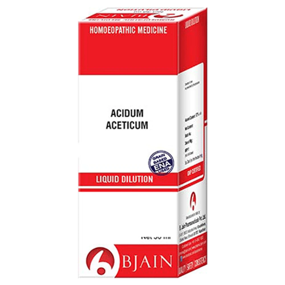 Bjain Acidum Aceticum Dilution 6X bottle of 100 ml Dilution Bjain Acidum Aceticum Dilution 6X bottle of 100 ml Dilution