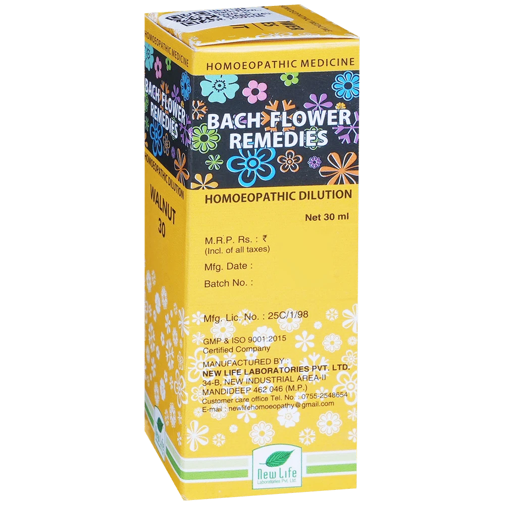 New Life Bach Flower Walnut 30 bottle of 30 ml Dilution