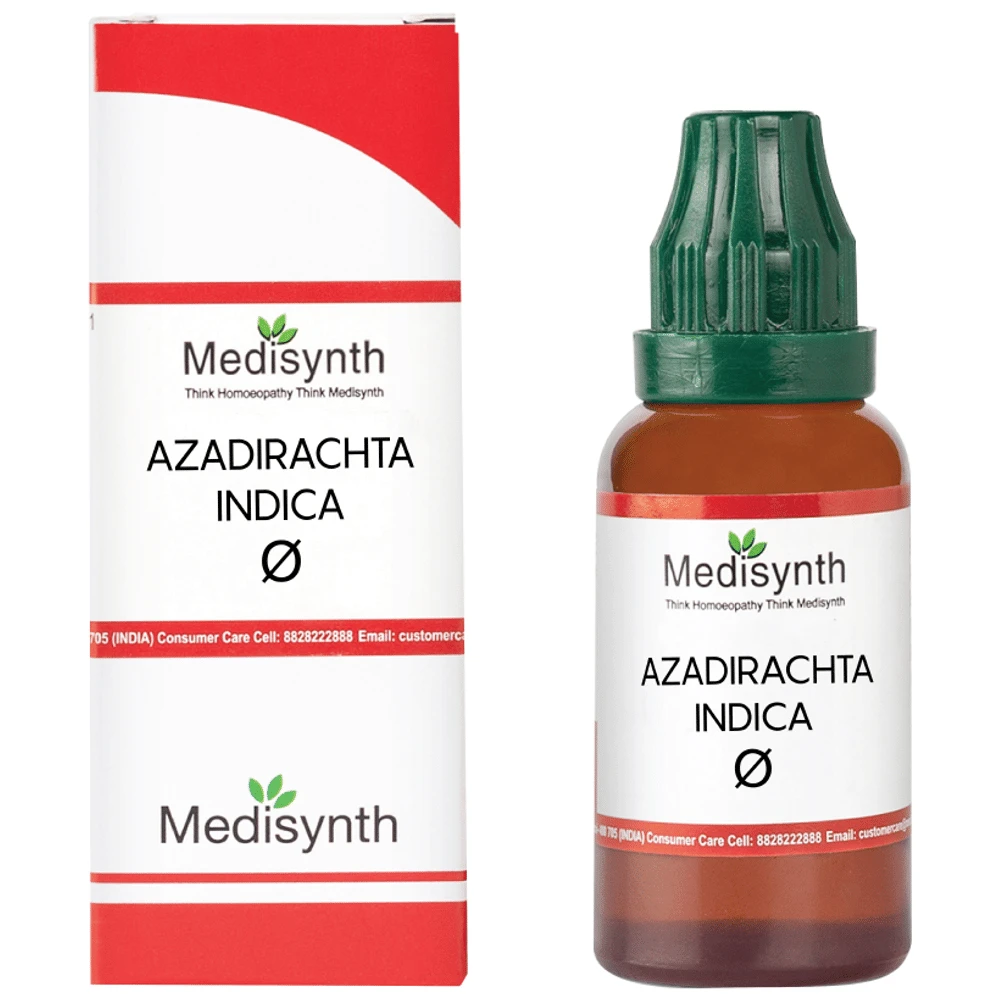 Medisynth Azadirachta Indica Q bottle of 30 ml Mother Tincture