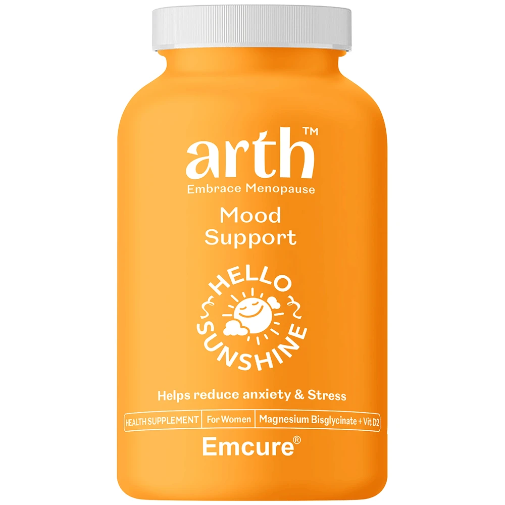 Arth Mood Support Tablet | Magnesium Bisglycinate with Vitamin D2 | Reduces Stress & Anxiety bottle of 30 tablets