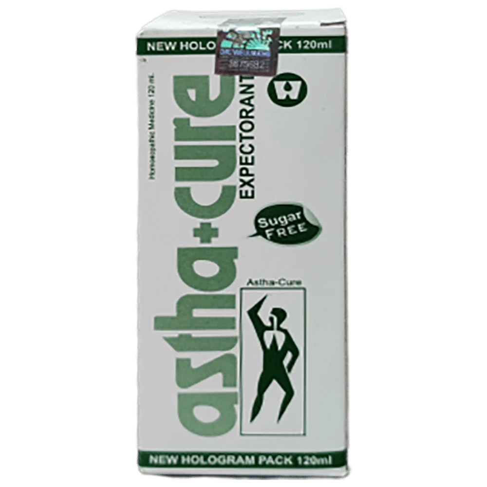 Dr. Wellmans Astha+Cure Expectorant Sugar Free bottle of 120 ml Expectorant