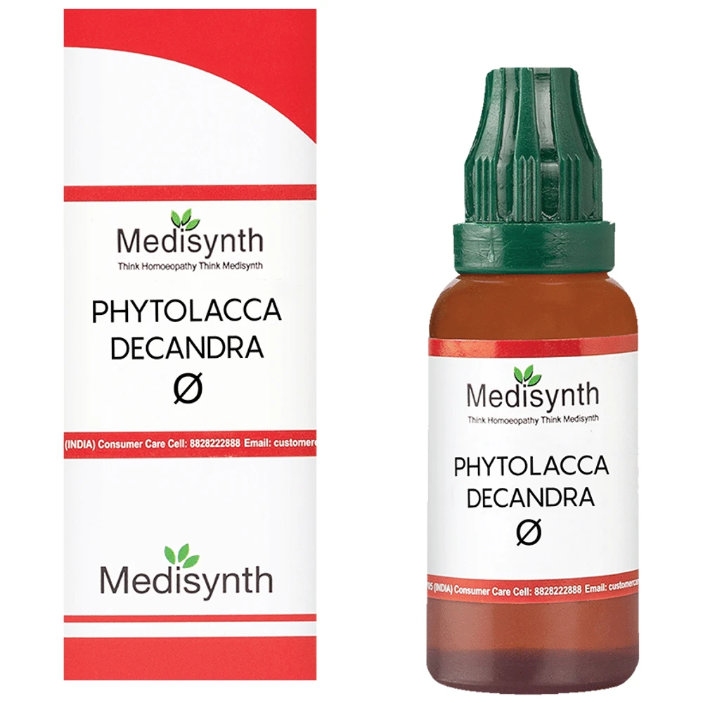 Medisynth Phytolacca Decandra Q bottle of 30 ml Mother Tincture Medisynth Phytolacca Decandra Q bottle of 30 ml Mother Tincture