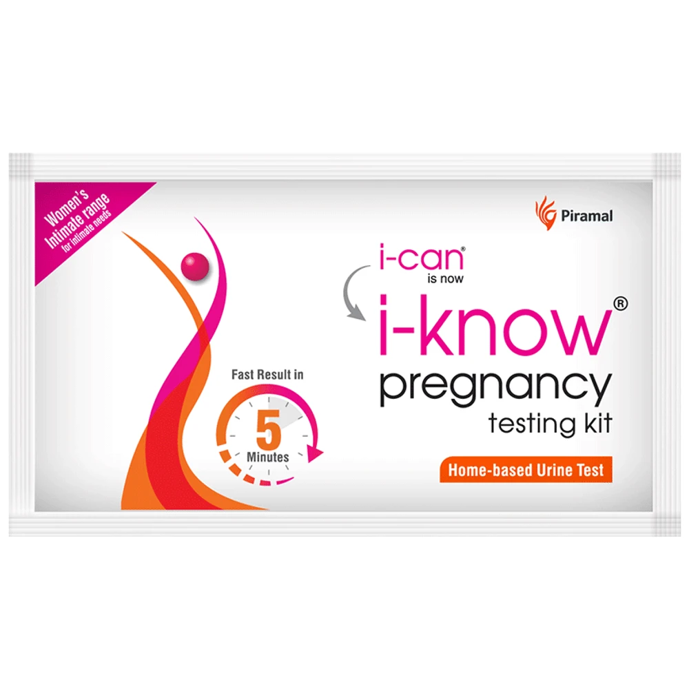 i-Know Pregnancy Test kit | Fast Result in 5 min | Home based urine test | Women's intimate Range box of 1 Test Kit