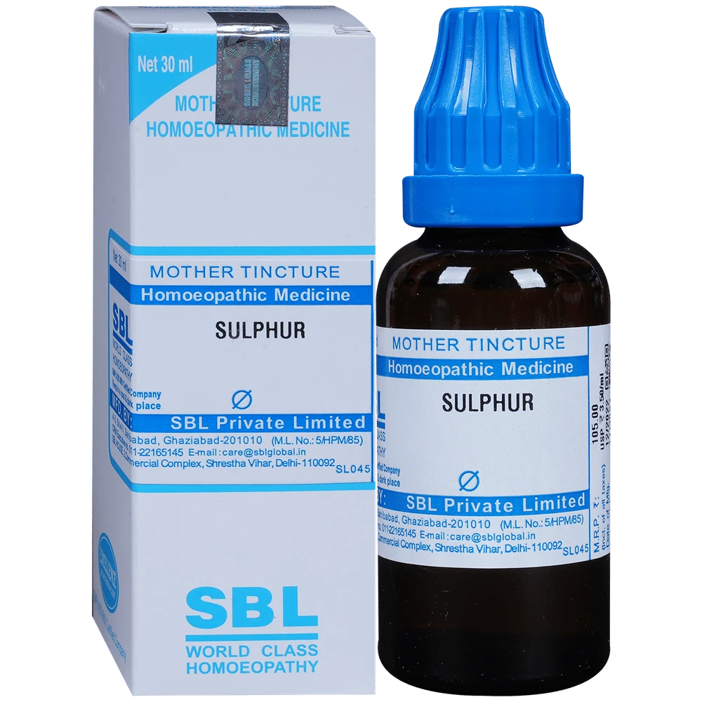 SBL Sulphur Mother Tincture Q bottle of 30 ml Mother Tincture