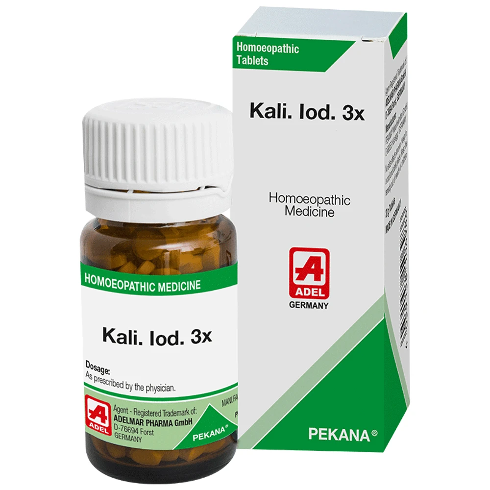 ADEL Kali Iod Trituration Tablet 3X bottle of 20 gm Trituration Tablet