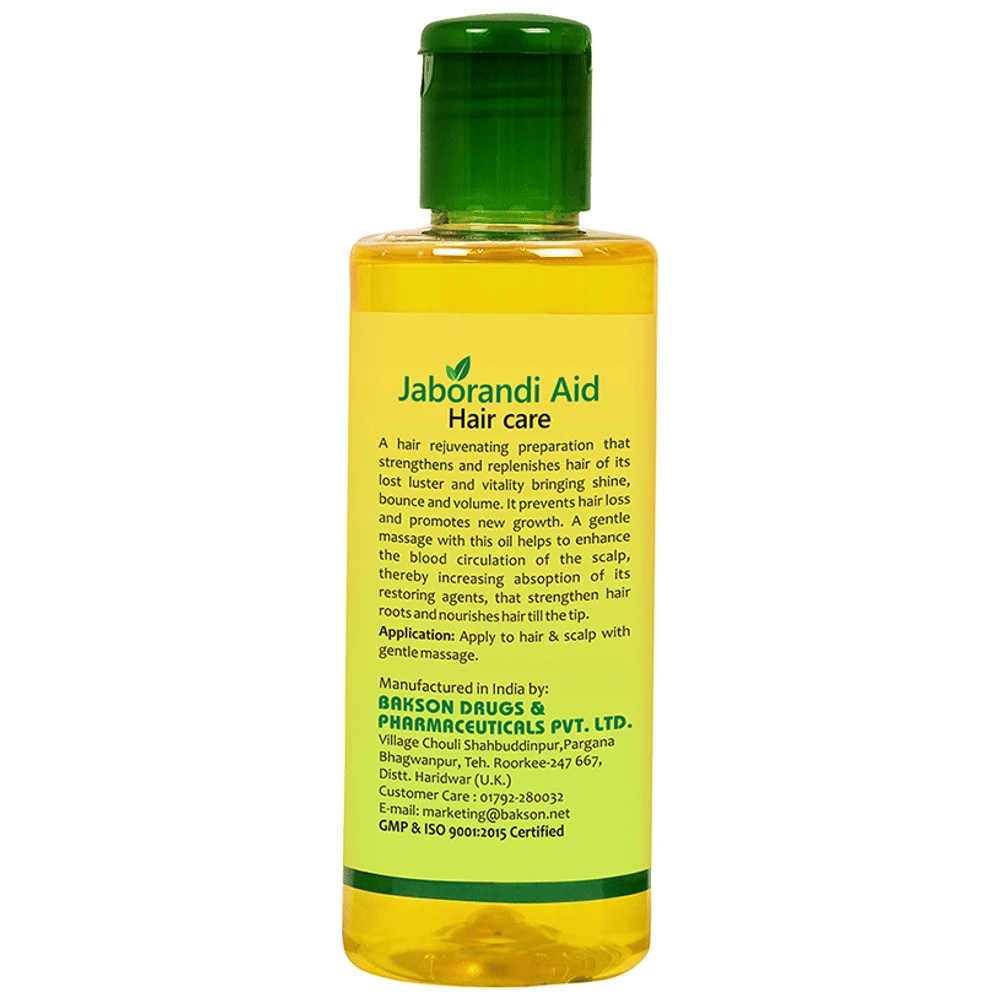 Bakson's Homeopathy Jaborandi Aid Hair Care bottle of 100 ml Oil