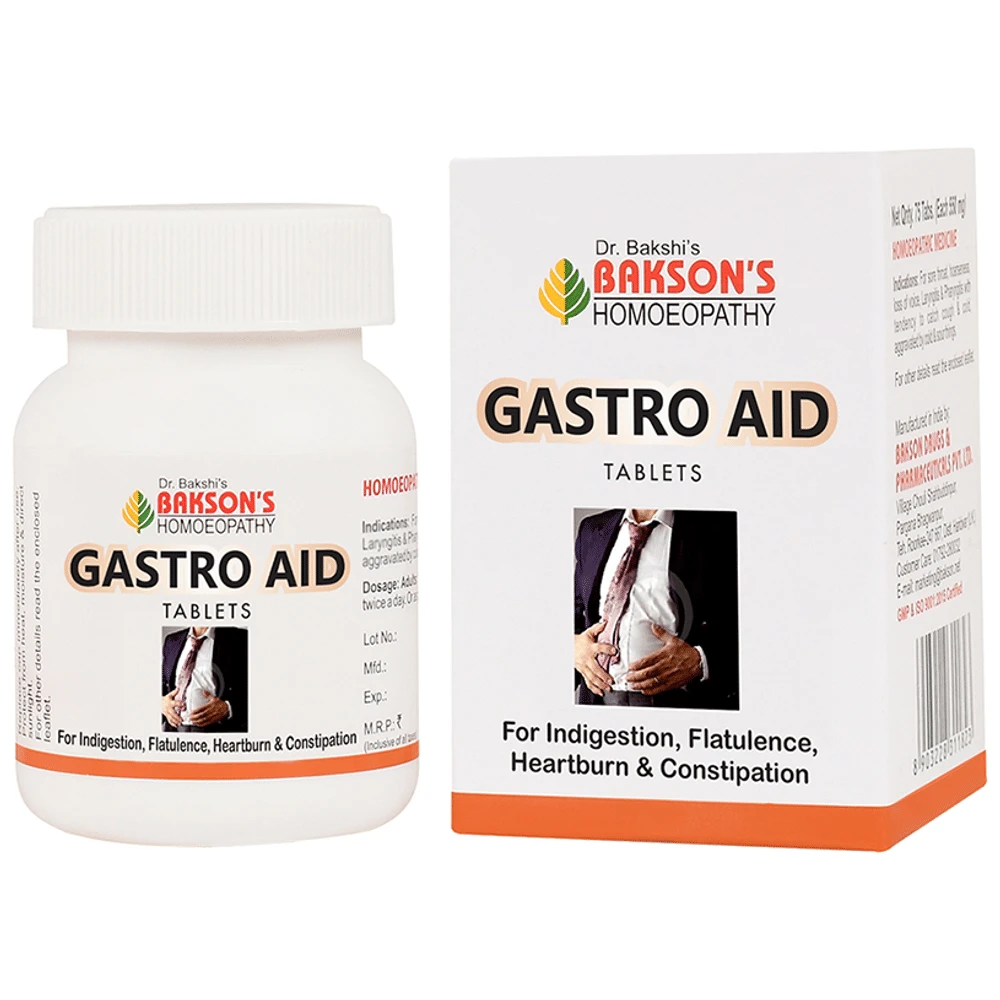 Bakson's Homeopathy Gastro Aid Tablet bottle of 41 gm Tablet