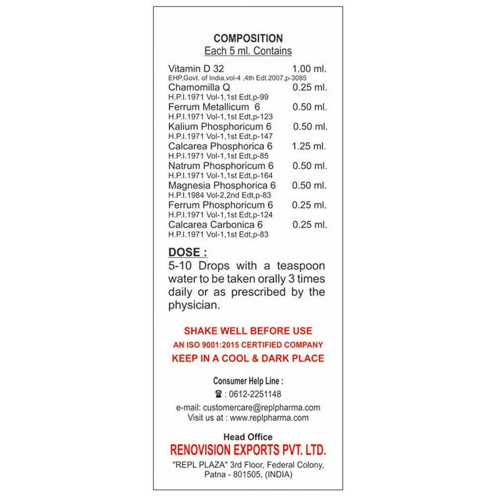 REPL Dr. Advice No. 114 Baby Cal-D Drop bottle of 30 ml Drop