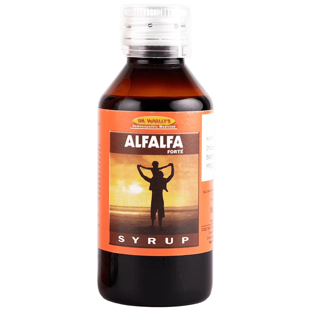Medisynth Alfalfa Forte Syrup bottle of 450 ml Syrup