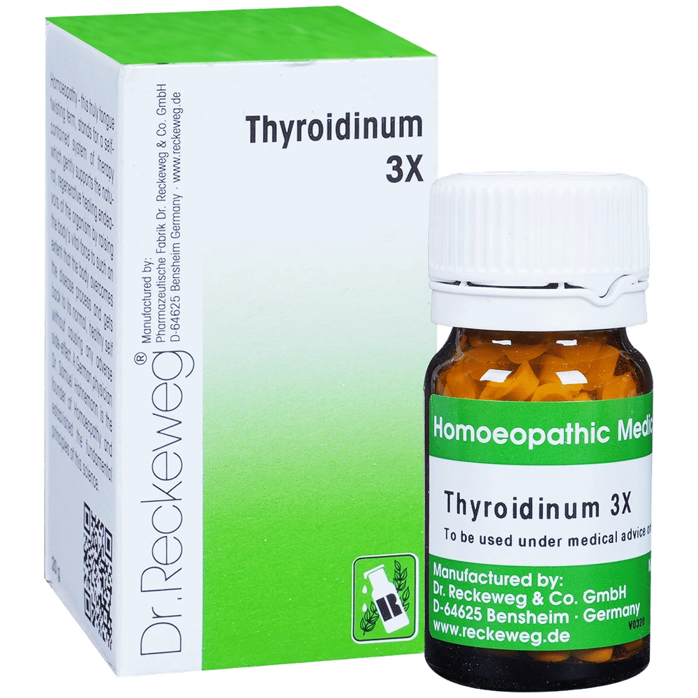Dr. Reckeweg Thyroidinum Trituration Tablet 3X bottle of 20 gm Trituration Tablet