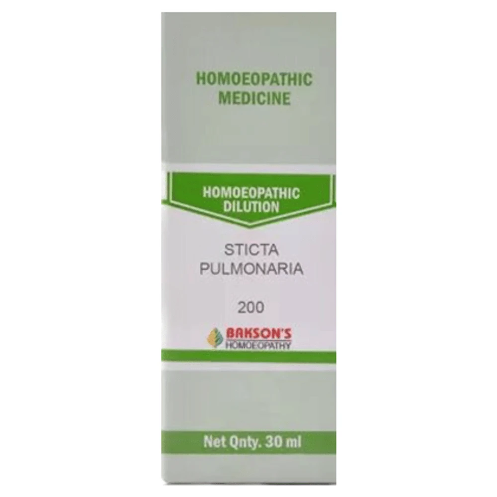Bakson's Homeopathy Sticta Pulmonaria Dilution 200 bottle of 30 ml Dilution