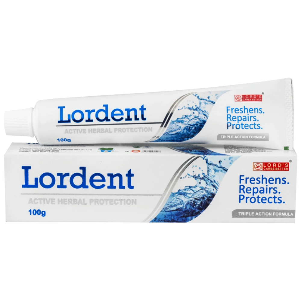 Lord's Lordent Toothpaste tube of 100 gm Toothpaste