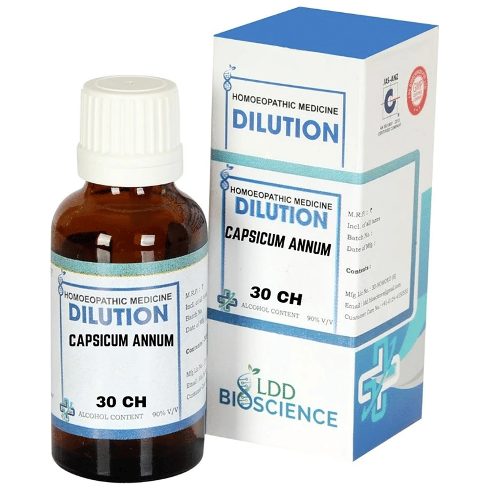 LDD Bioscience Capsicum Annum Dilution 30 CH bottle of 30 ml Dilution LDD Bioscience Capsicum Annum Dilution 30 CH bottle of 30 ml Dilution