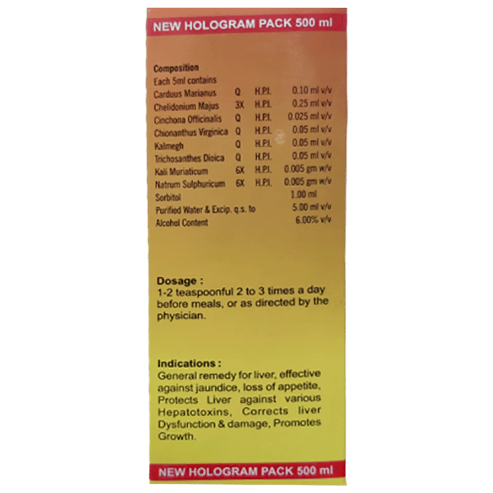 Dr. Wellmans Wellmolive 55 Liver Tonic Sugar Free bottle of 500 ml Tonic