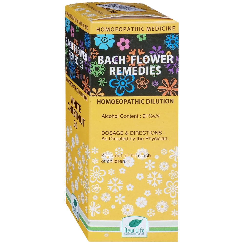 New Life Bach Flower White Chestnut 30 bottle of 100 ml Dilution