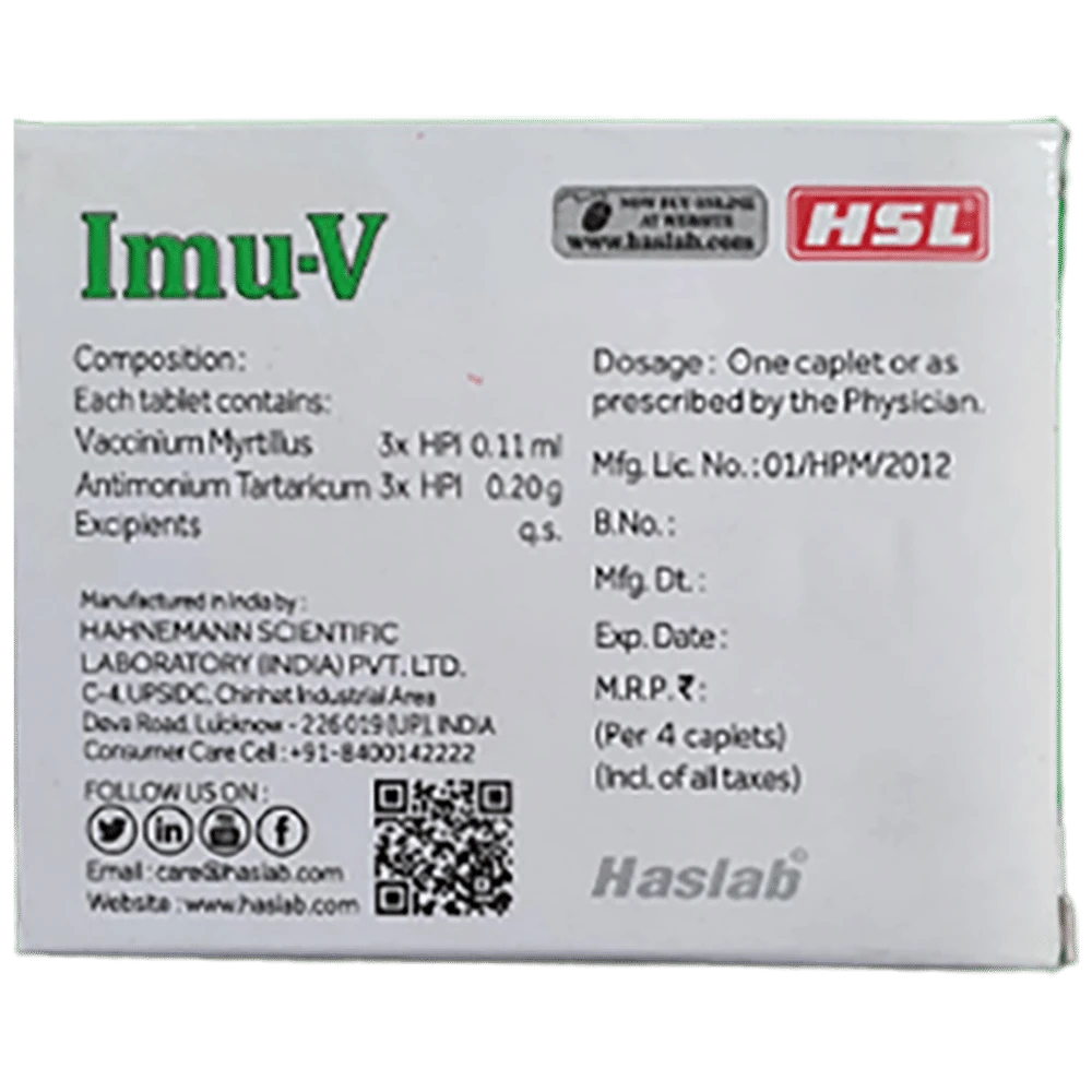 Haslab Imu-V Caplet box of 4 caplets
