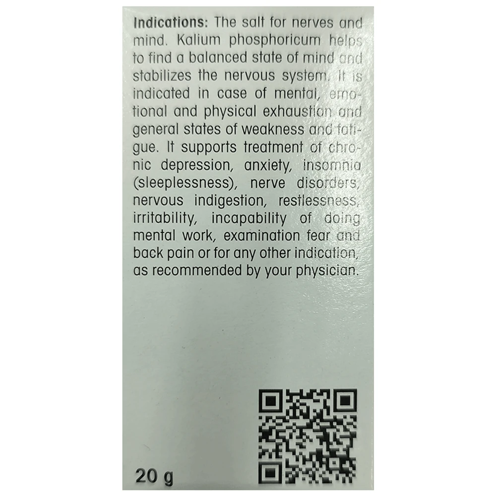 Dr. Reckeweg Kali Phosphoricum 12X Biochemic Tablet | Mind and Nerve Tablets bottle of 20 gm Biochemic Tablet