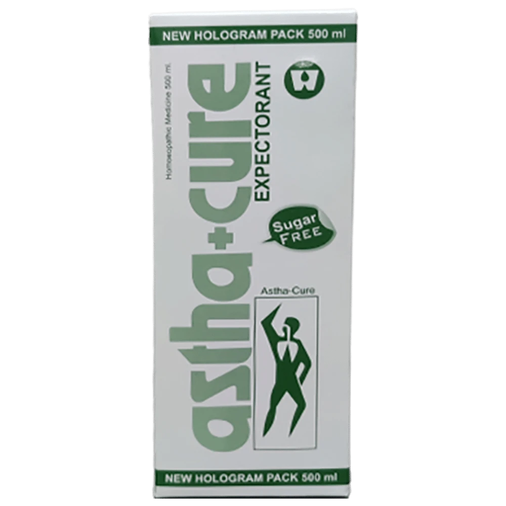 Dr. Wellmans Astha+Cure Expectorant Sugar Free bottle of 500 ml Expectorant