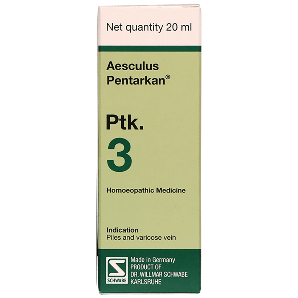 Dr Willmar Schwabe Germany Aesculus Pentarkan Ptk. 3 Drop bottle of 20 ml Drop