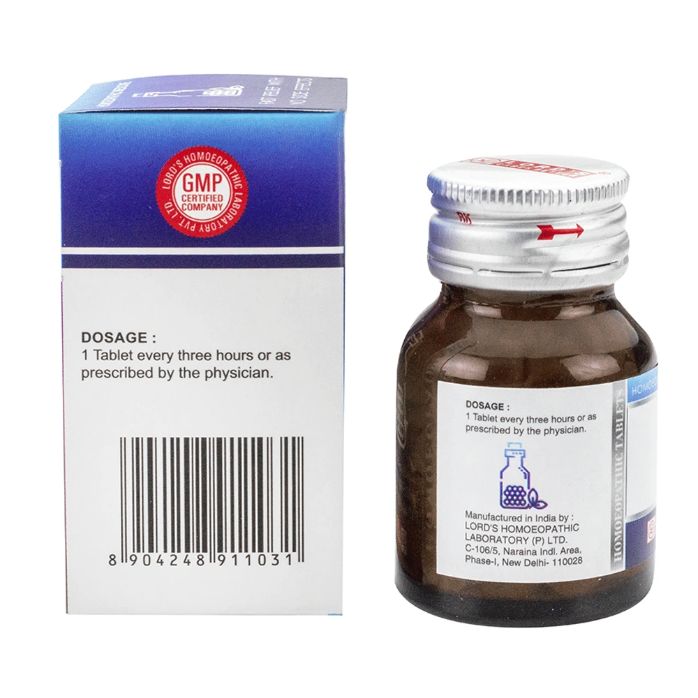 Lord's Baryta Mur Trituration Tablet 3X bottle of 25 gm Trituration Tablet