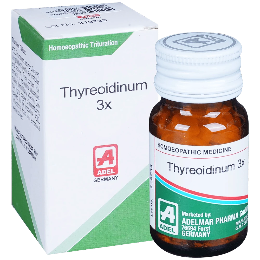 ADEL Thyreoidinum Trituration Tablet 3X bottle of 20 gm Trituration Tablet