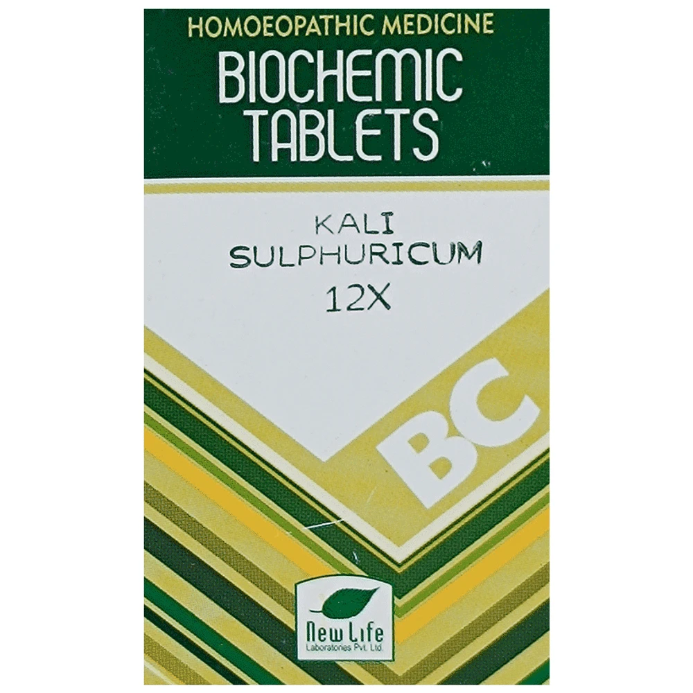 New Life Kali Sulphuricum Biochemic Tablet 12X bottle of 25 gm Biochemic Tablet New Life Kali Sulphuricum Biochemic Tablet 12X bottle of 25 gm Biochemic Tablet