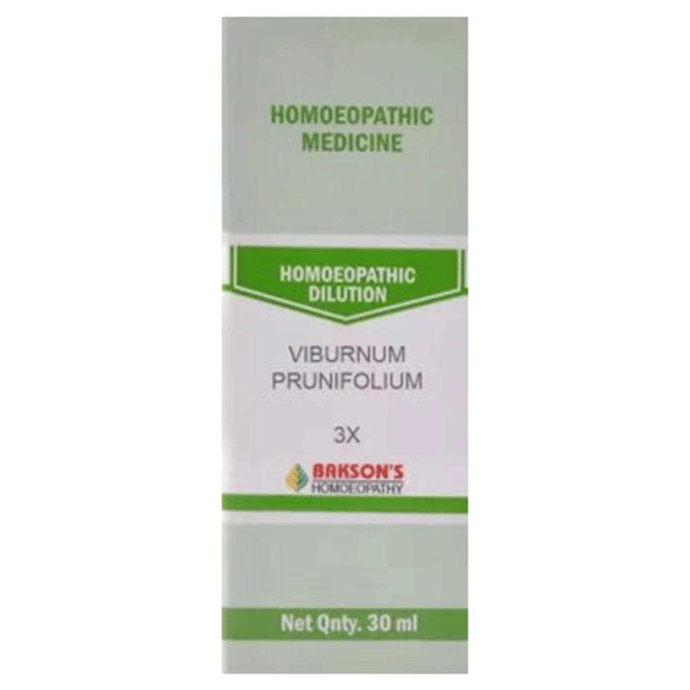 Bakson's Homeopathy Viburnum Prunifolium Dilution 3X bottle of 30 ml Dilution Bakson's Homeopathy Viburnum Prunifolium Dilution 3X bottle of 30 ml Dilution