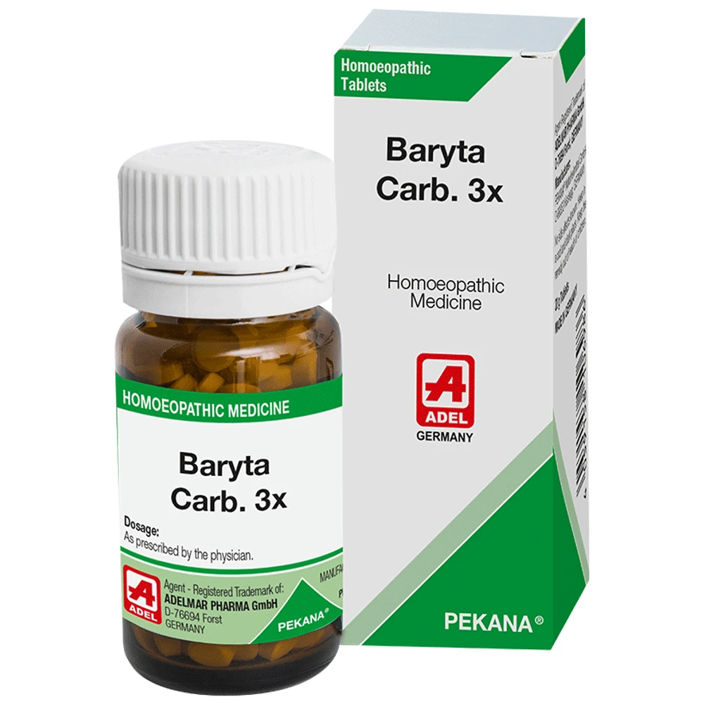 ADEL Baryta Carb. Trituration Tablet 3X bottle of 20 gm Trituration Tablet