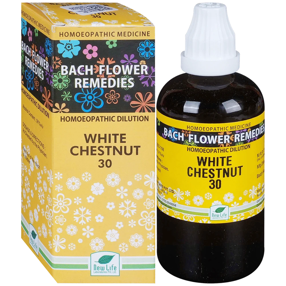 New Life Bach Flower White Chestnut 30 bottle of 100 ml Dilution