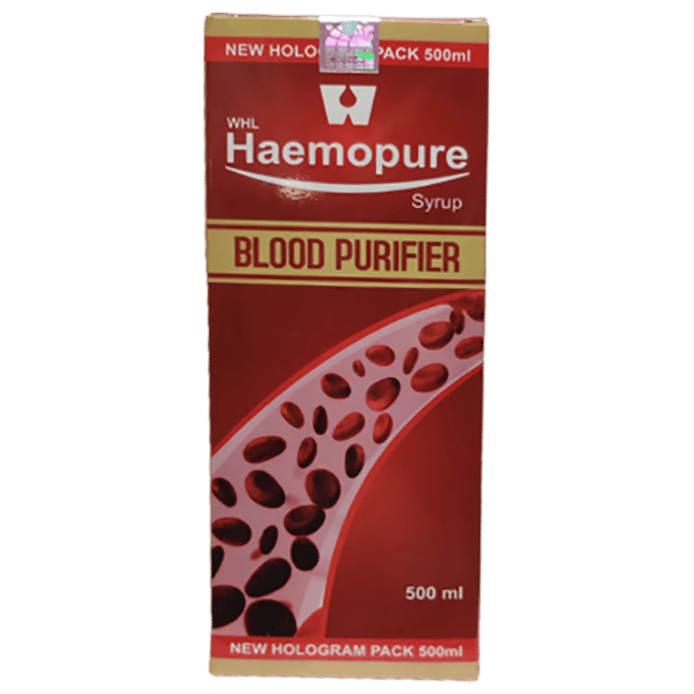 Dr. Wellmans WHL Haemopure Blood Purifier Syrup bottle of 500 ml Syrup