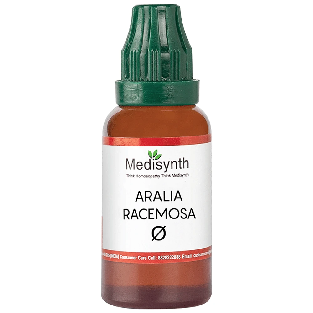 Medisynth Aralia Racemosa Mother Tincture Q bottle of 30 ml Mother Tincture