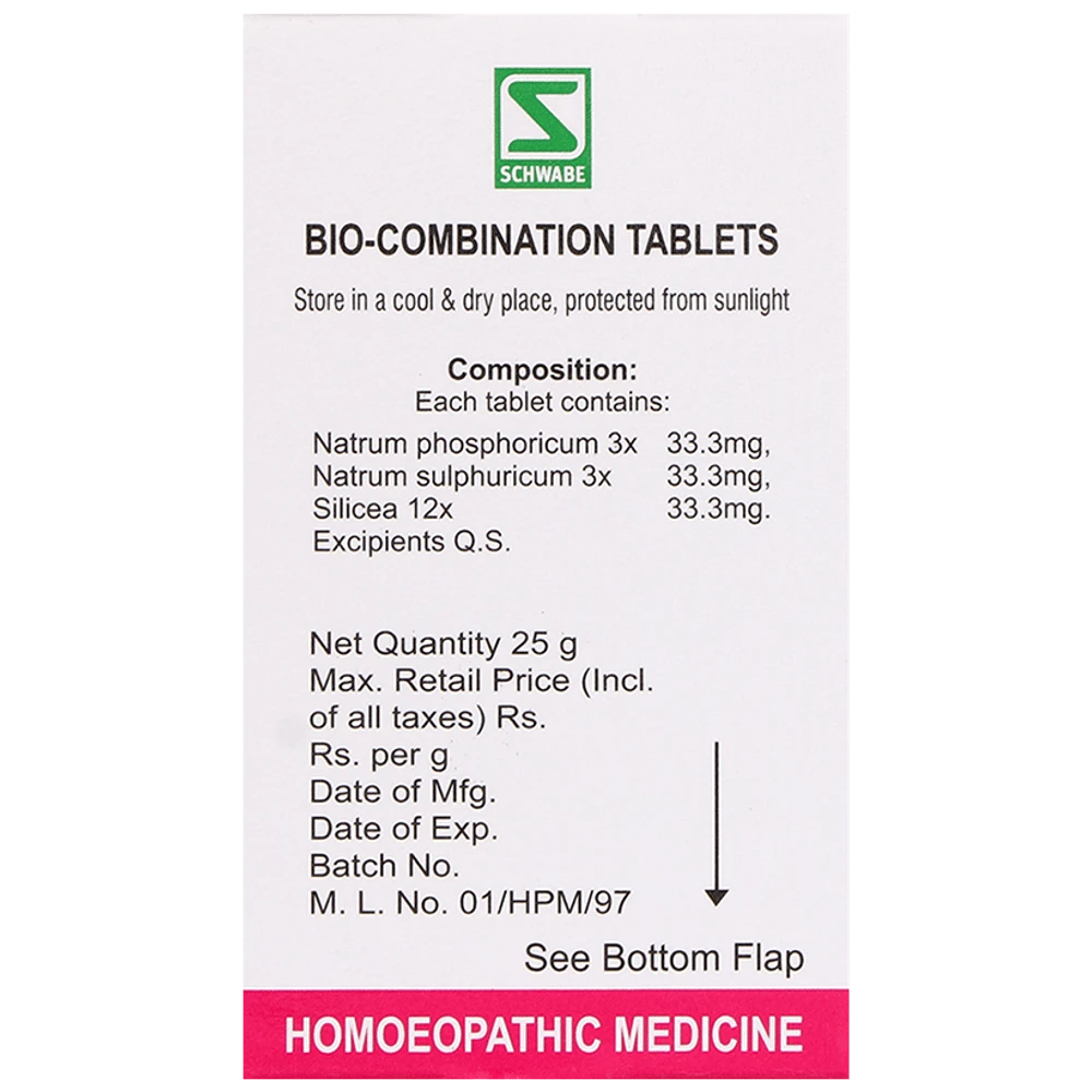 Dr Willmar Schwabe Bio-Combination BC 25 Tablet bottle of 25 gm Tablet Dr Willmar Schwabe Bio-Combination BC 25 Tablet bottle of 25 gm Tablet