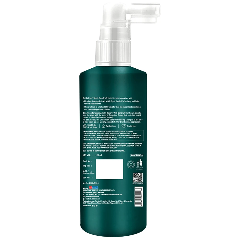 Dr Batra's Anti-Dandruff Hair Serum pump bottle of 125 ml Serum