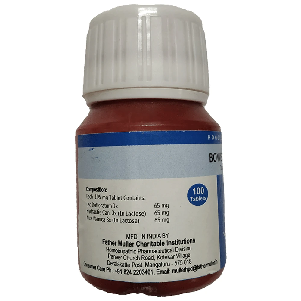 Fr Muller Bowelease Tablet bottle of 100 tablets