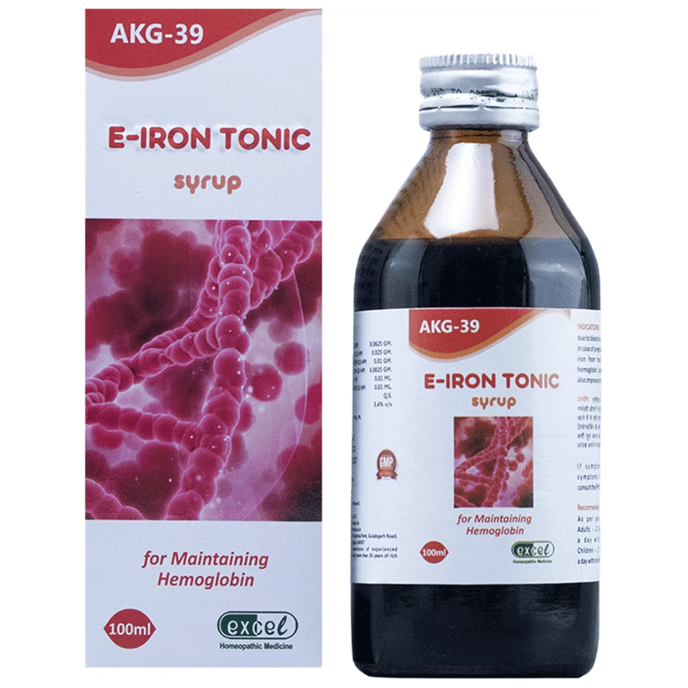Excel AKG 39 E-Iron Tonic bottle of 100 ml Syrup