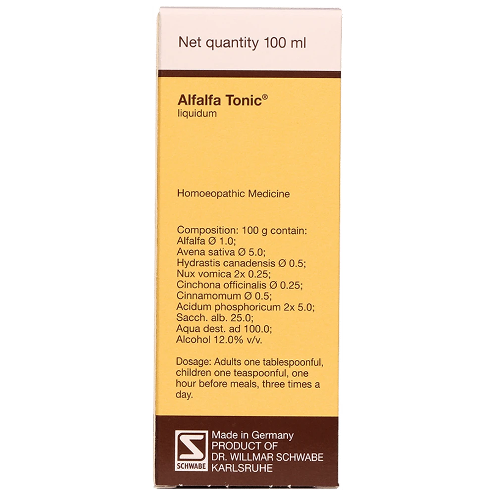 Dr Willmar Schwabe Germany Alfalfa Tonic bottle of 100 ml Tonic