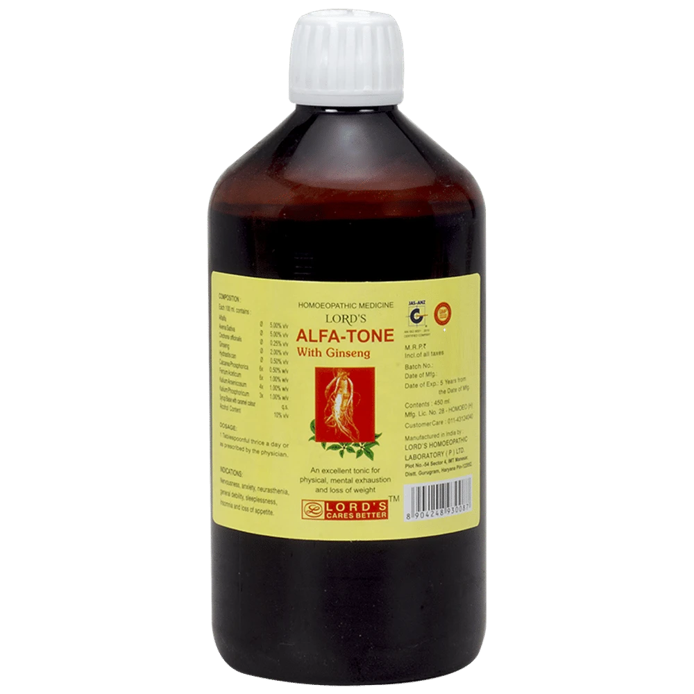 Lord's Alfa-Tone With Ginseng Tonic bottle of 450 ml Tonic