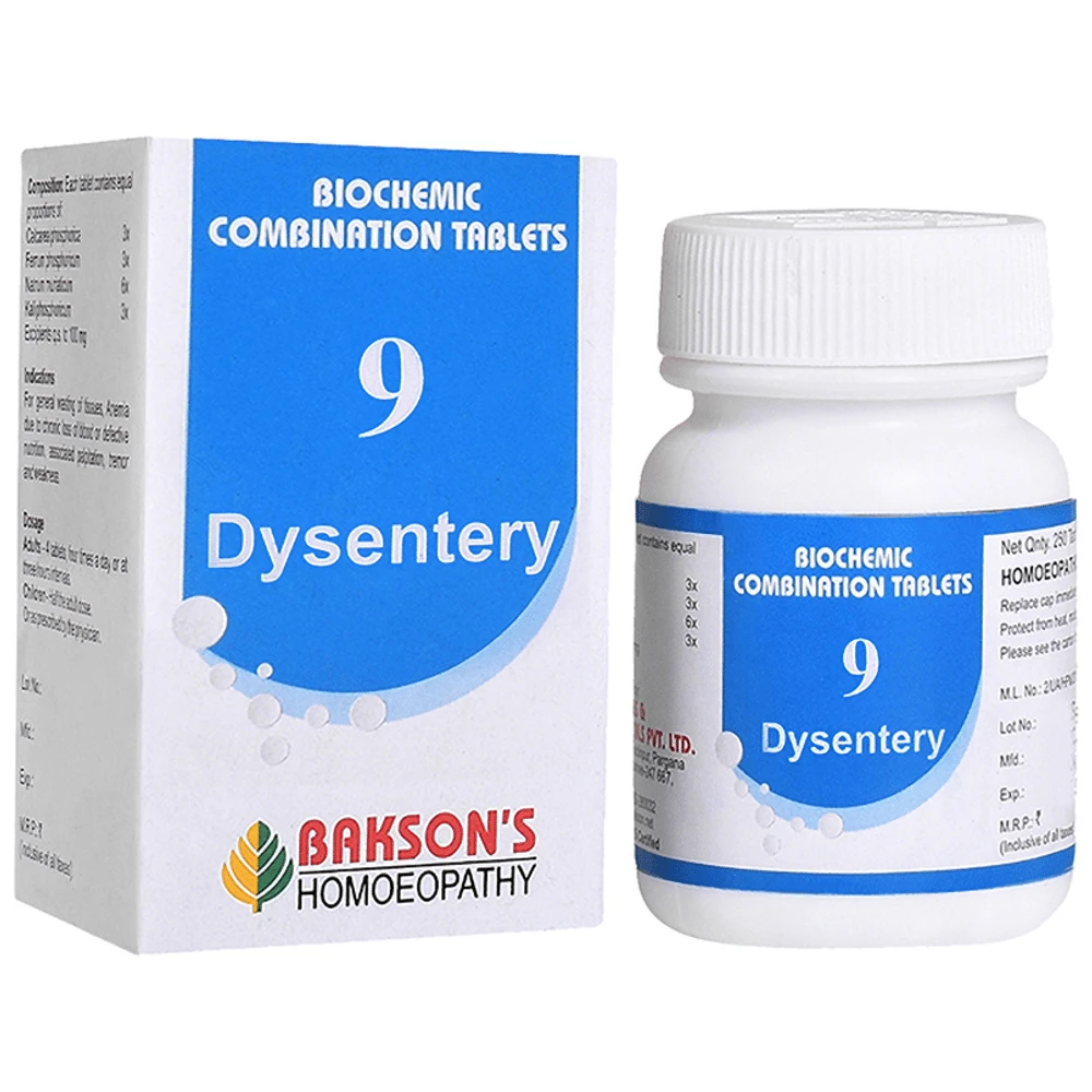 Bakson's Homeopathy Biocombination 9 Tablet bottle of 250 biocombination tablets