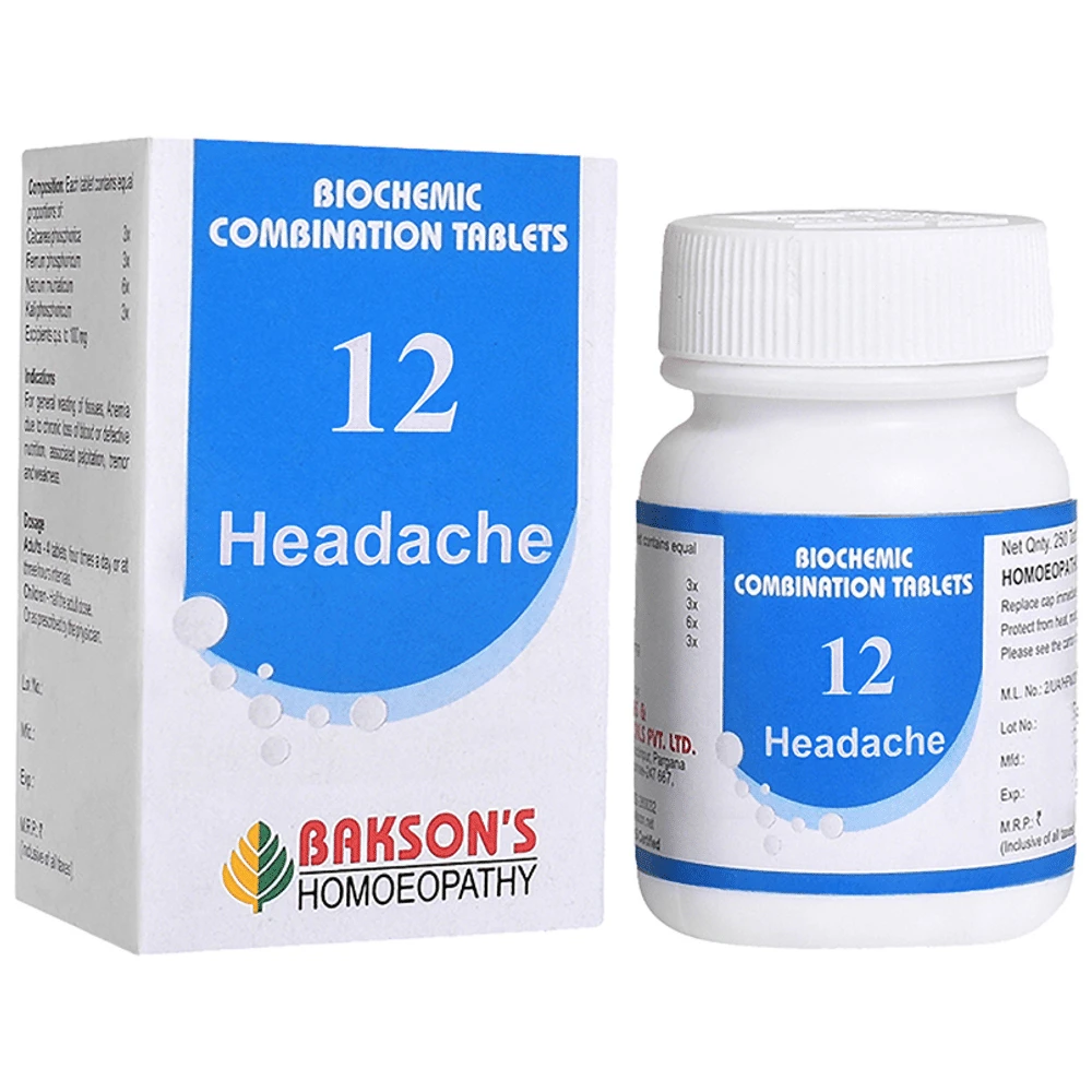 Bakson's Homeopathy Biocombination 12 Tablet bottle of 250 biocombination tablets