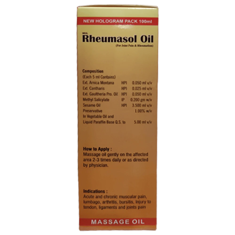 Dr. Wellmans WHL Rheumasol Massage Oil bottle of 100 ml Oil