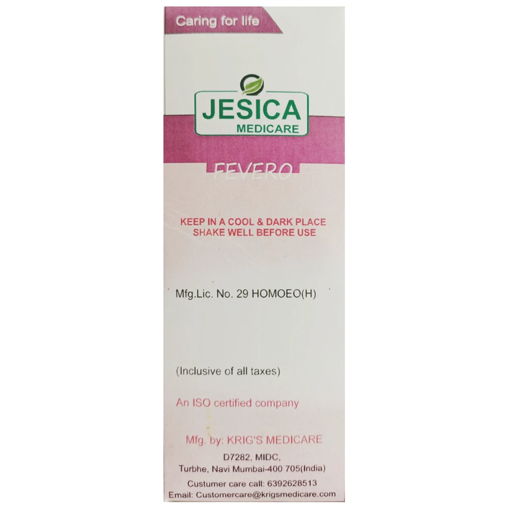 Jesica Fevero Fever Syrup bottle of 200 ml Syrup Jesica Fevero Fever Syrup bottle of 200 ml Syrup