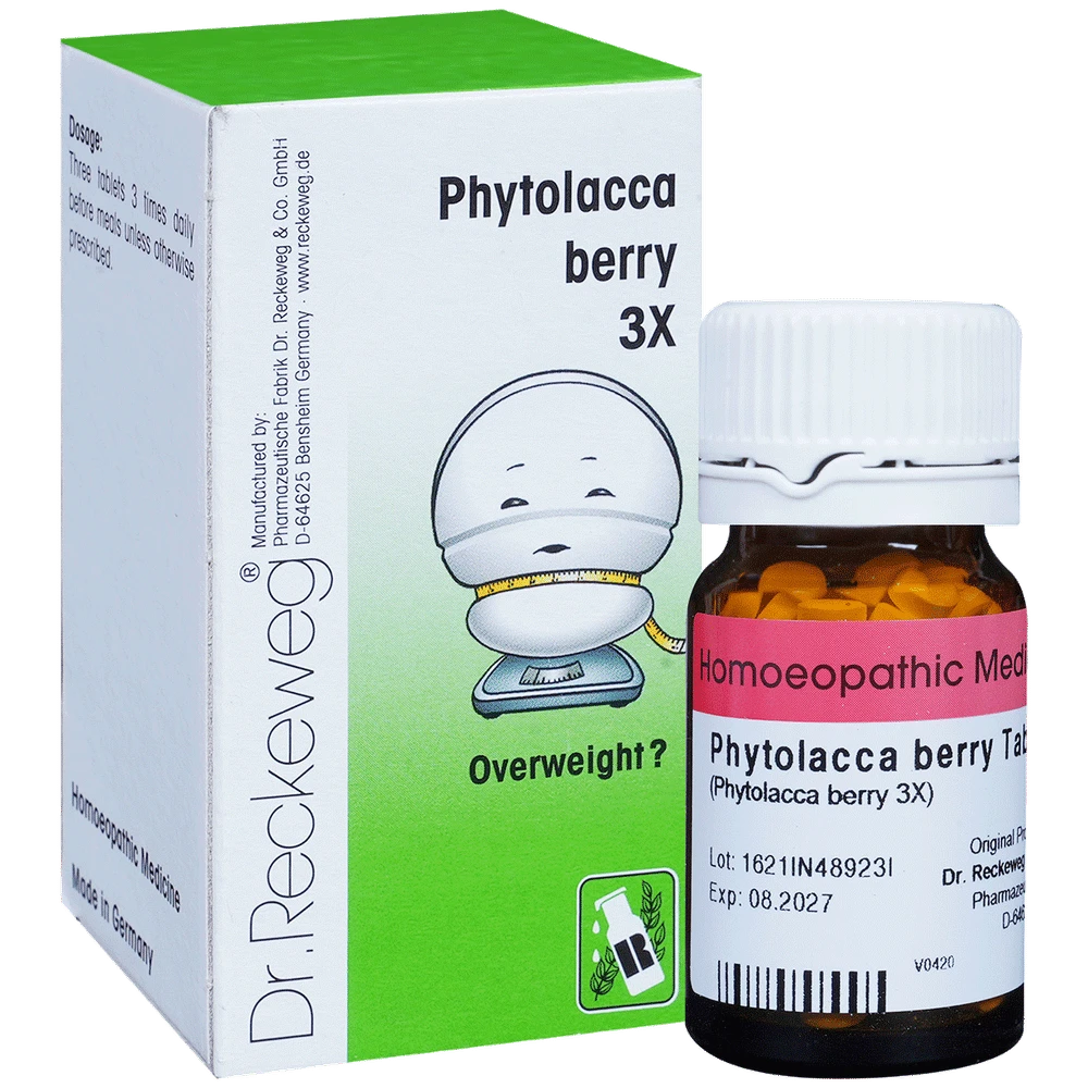 Dr. Reckeweg Phytolacca Berry Trituration Tablet 3X bottle of 20 gm Trituration Tablet
