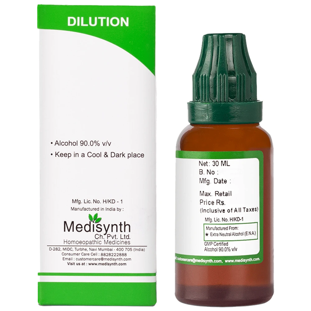 Medisynth Arsenicum Album Dilution 200 bottle of 30 ml Dilution Medisynth Arsenicum Album Dilution 200 bottle of 30 ml Dilution